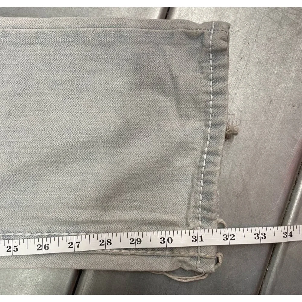 True Religion Ricky Super T Denim Jeans Mens 30x31‎ Light Wash Distressed Y2K
